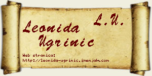 Leonida Ugrinić vizit kartica